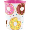 Creative Converting Donut Time Plastic Keepsake Cup, 16oz, 12PK 324236